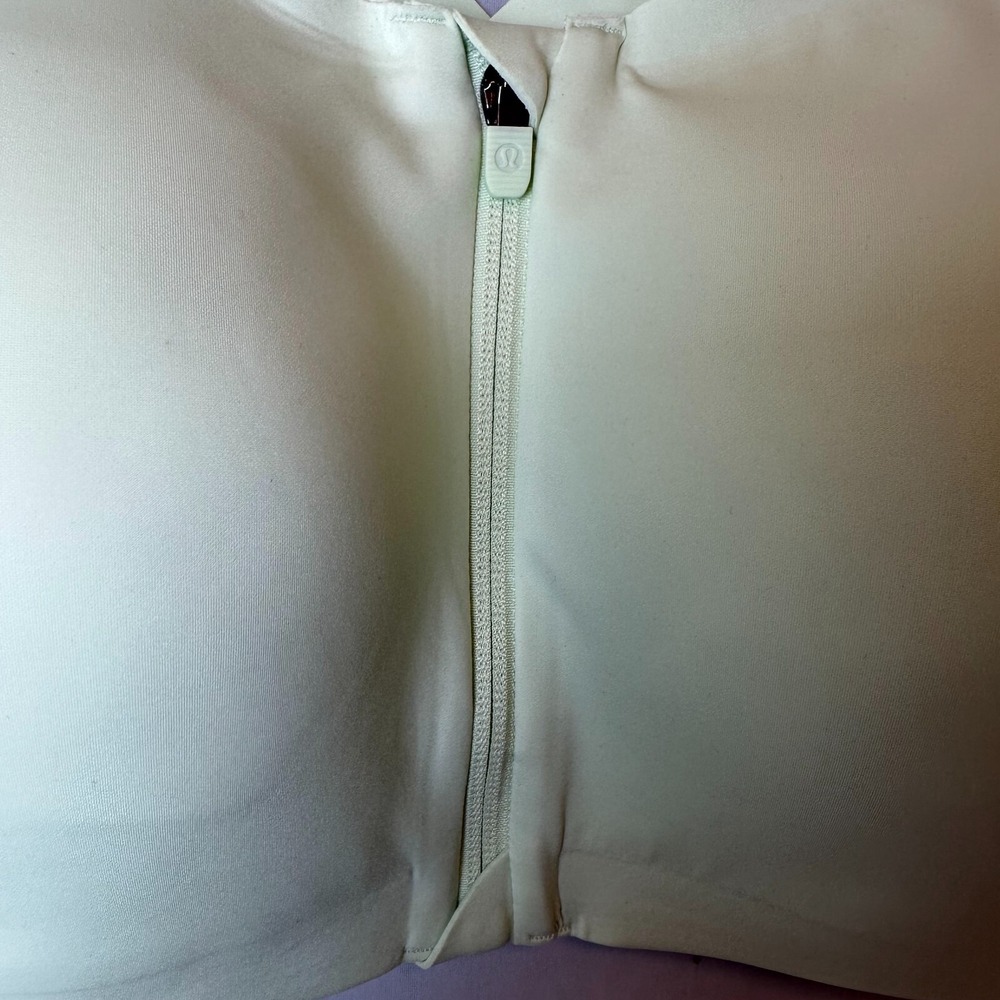 Lululemon Bra Womens 32C Green Sports Enlite Front Zip‎ High Support Running - Picture 6 of 13